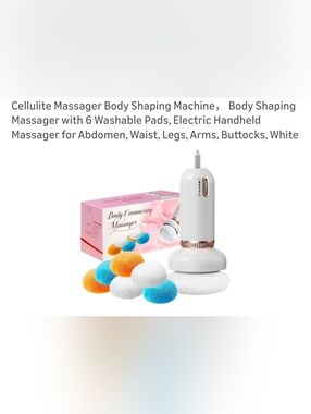 Body Contouring Massager with Washable Pads - White